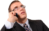 Business man on phone